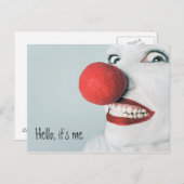 Hallo Ik ben het grappige clowngezicht Briefkaart (Voorkant / Achterkant)