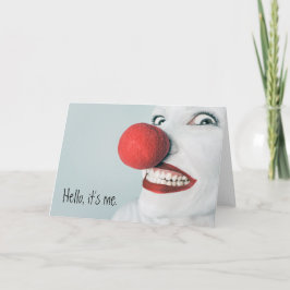Hallo Ik ben het grappige clowngezicht Kaart