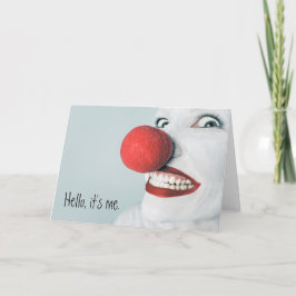 Hallo Ik ben het grappige clowngezicht Kaart