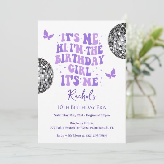 Hallo, ik ben het in mijn verjaardagsperiode kaart (Staand voorkant)