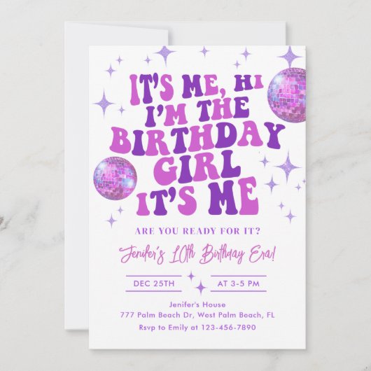 Hallo, ik ben het in mijn verjaardagstijd kaart (Voorkant)