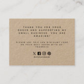 Hallo Ik ben hier | Branding Bedankt Insert Kraft Visitekaartje (Achterkant)