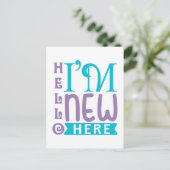 hallo ik ben hier nieuw briefkaart (Staand voorkant)