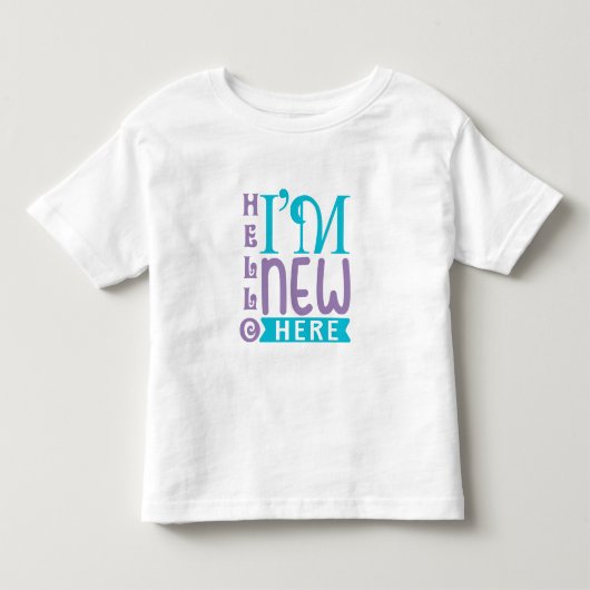hallo ik ben hier nieuw kinder shirts (Voorkant)