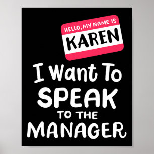 Hallo Ik ben Karen Ik wil spreken met Manager Funn Poster