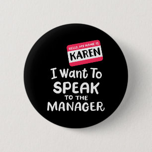 Hallo Ik ben Karen Ik wil spreken met Manager Funn Ronde Button 5,7 Cm