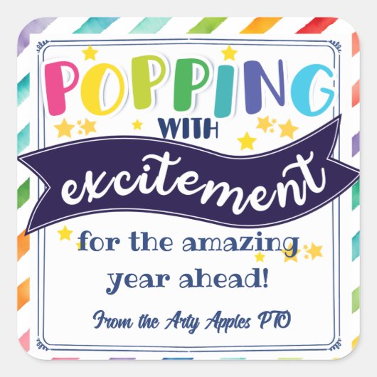 hallo ik ben langs gekomen om te zeggen vierkante sticker (Voorkant)