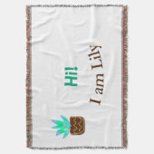 Hallo ik ben Lily cactus succulent voeg naam water Deken (Voorkant Verticaal)