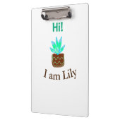 Hallo ik ben Lily cactus succulent voeg naam water Klembord (Links)