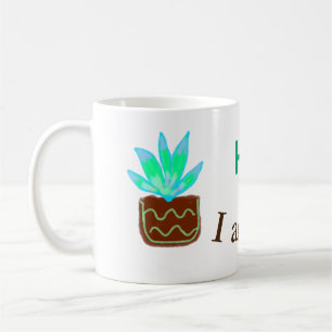Hallo ik ben Lily cactus succulent voeg naam water Koffiemok