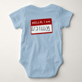 hallo, ik ben Meshuggeh (Joodse Joodse Humor) Romper (Achterkant)