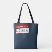 hallo, ik ben Meshuggeh (Joodse Joodse Humor) Tote Bag (Achterkant)