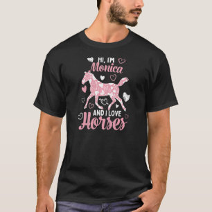 Hallo, ik ben Monica en ik hou van paarden, Cute H T-shirt