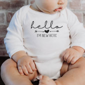 hallo ik ben New here Baby Announcement cadeau Bab Romper