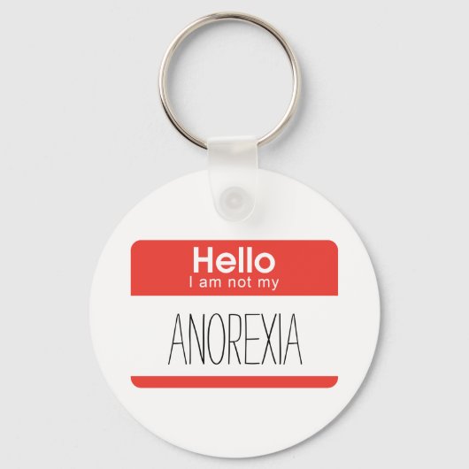 hallo ik ben niet mijn Sleutelhanger Anorexia (Voorkant)