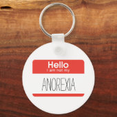 hallo ik ben niet mijn Sleutelhanger Anorexia (Voorkant)