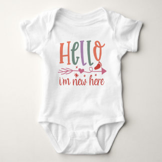 Hallo Ik ben nieuw hier - Baby Boy Bodysuit