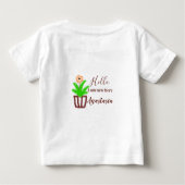 Hallo Ik ben nieuw hier baby shower kinder bloemen (Achterkant)