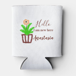 Hallo Ik ben nieuw hier baby shower kinder bloemen Blikjeskoeler