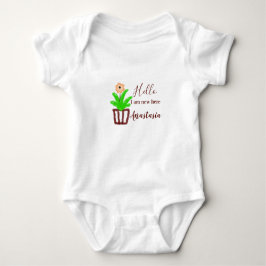 Hallo Ik ben nieuw hier baby shower kinder bloemen Romper