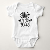 Hallo, ik ben nieuw hier Funny Baby Bodysuit One-k (Voorkant)