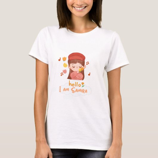 Hallo IK BEN SAMIRA - Schattige esthetisch T-shirt (Voorkant)