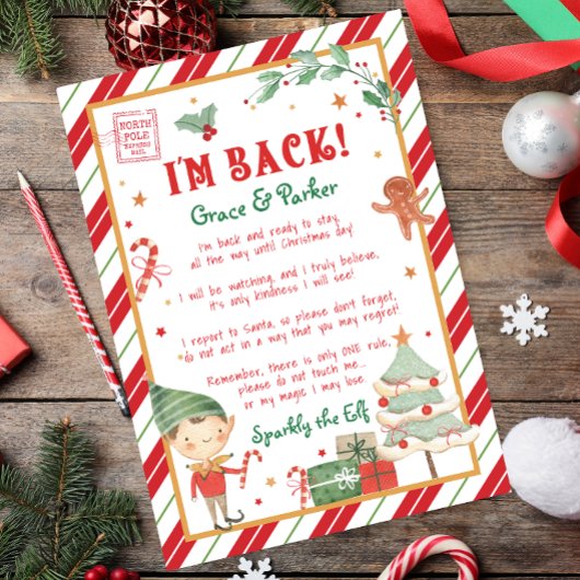 Hallo Ik ben terug Elf Welkom