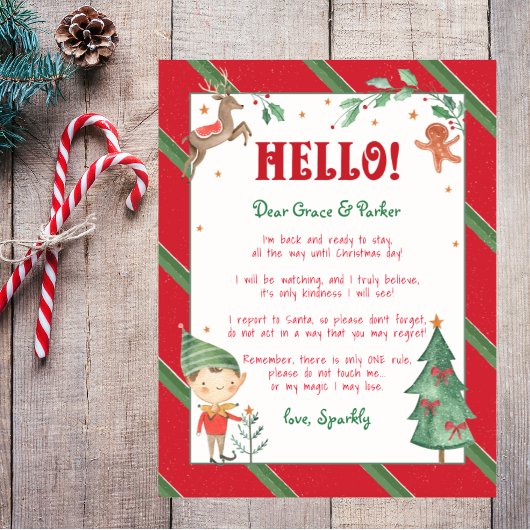 Hallo Ik ben terug Elf Welkom Poster