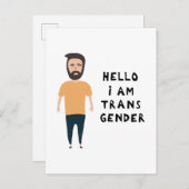 hallo ik ben transgender briefkaart (Voorkant / Achterkant)