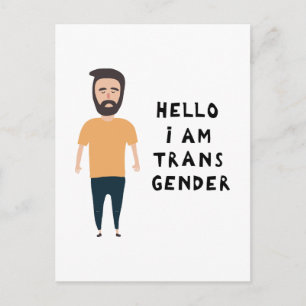 hallo ik ben transgender briefkaart