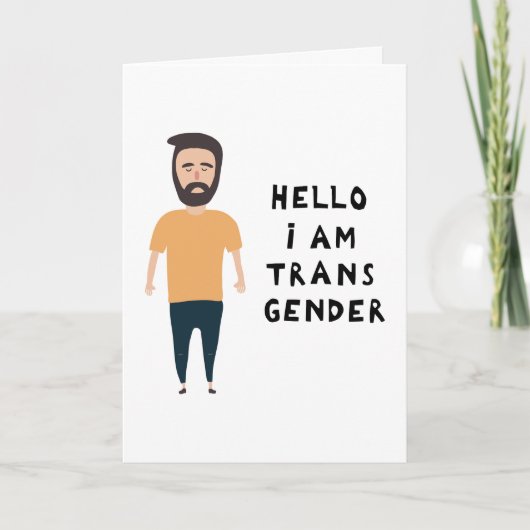 hallo ik ben transgender kaart (Voorkant)