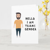 hallo ik ben transgender kaart (Gele Bloem)