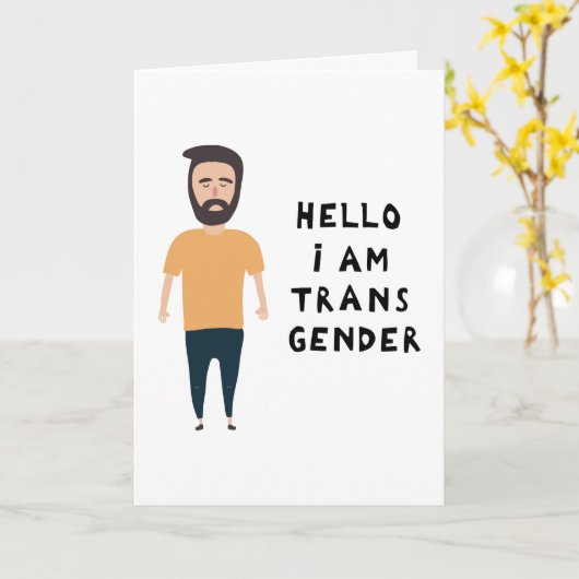 hallo ik ben transgender kaart (Gele Bloem)