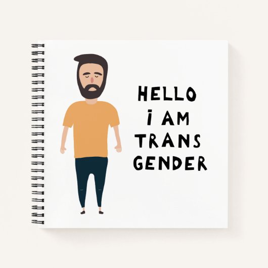 hallo ik ben transgender notitieboek (Voorkant)
