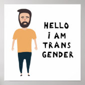 hallo ik ben transgender poster (Voorkant)