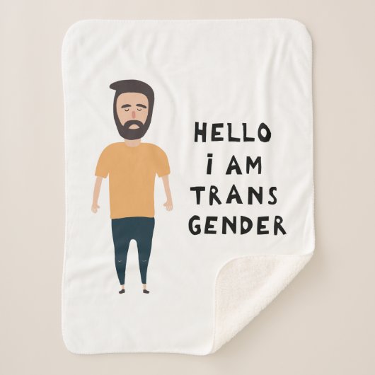 hallo ik ben transgender sherpa deken (Voorkant)