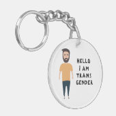 hallo ik ben transgender sleutelhanger (Voorkant Links)