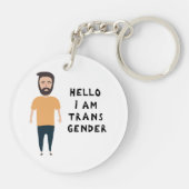 hallo ik ben transgender sleutelhanger (Achterkant)