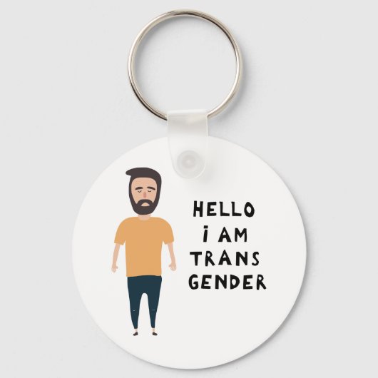 hallo ik ben transgender sleutelhanger (Voorkant)