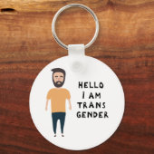 hallo ik ben transgender sleutelhanger (Voorkant)