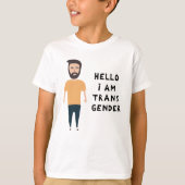 hallo ik ben transgender t-shirt (Voorkant)