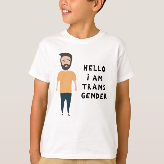 hallo ik ben transgender t-shirt (Voorkant)