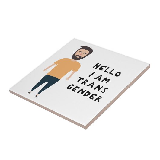 hallo ik ben transgender tegeltje (Zijkant)