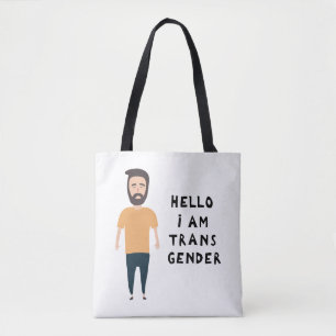 hallo ik ben transgender tote bag