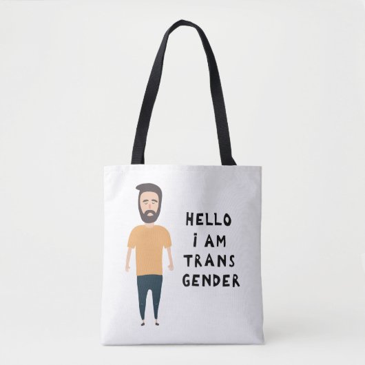 hallo ik ben transgender tote bag (Voorkant)