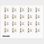hallo ik ben transgender vierkante sticker (Vel)
