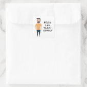 hallo ik ben transgender vierkante sticker (Tas)