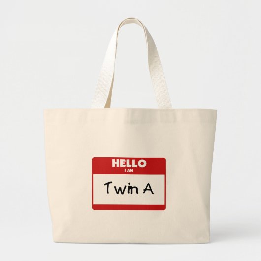hallo ik ben twee keer zo grote tote bag (Voorkant)