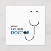 Hallo Ik ben uw huisarts Vierkante Visitekaartje (Voorkant)