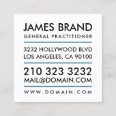 Hallo Ik ben uw huisarts Vierkante Visitekaartje (Achterkant)